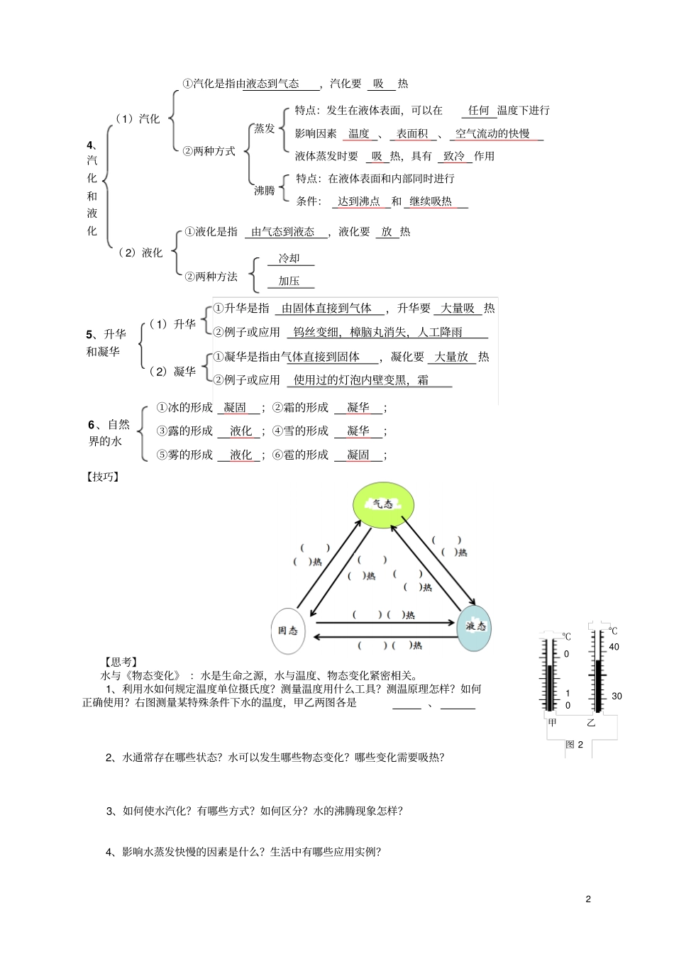 温度及物态变化专题复习_第2页