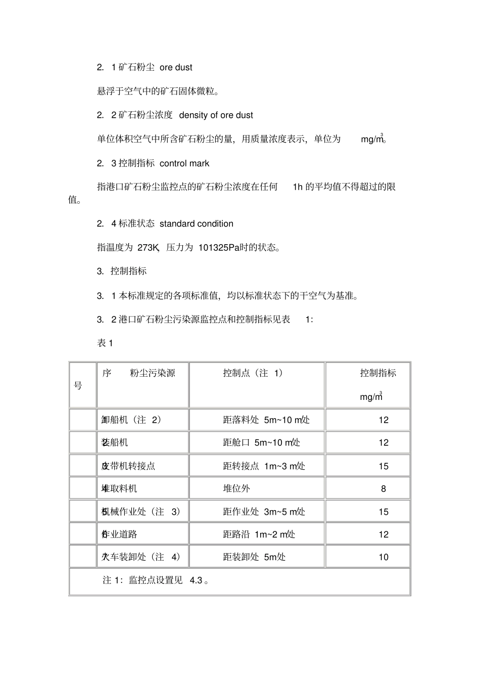 港口矿石粉尘浓度控制指标及测试方法_第2页