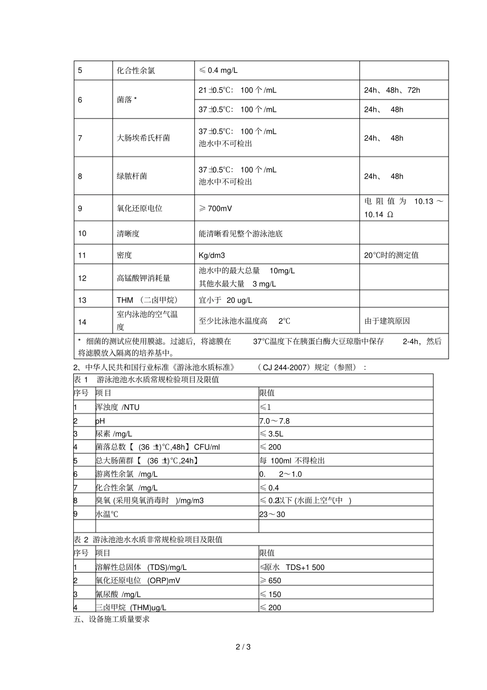 游泳跳水馆水处理设备改造方案_第2页