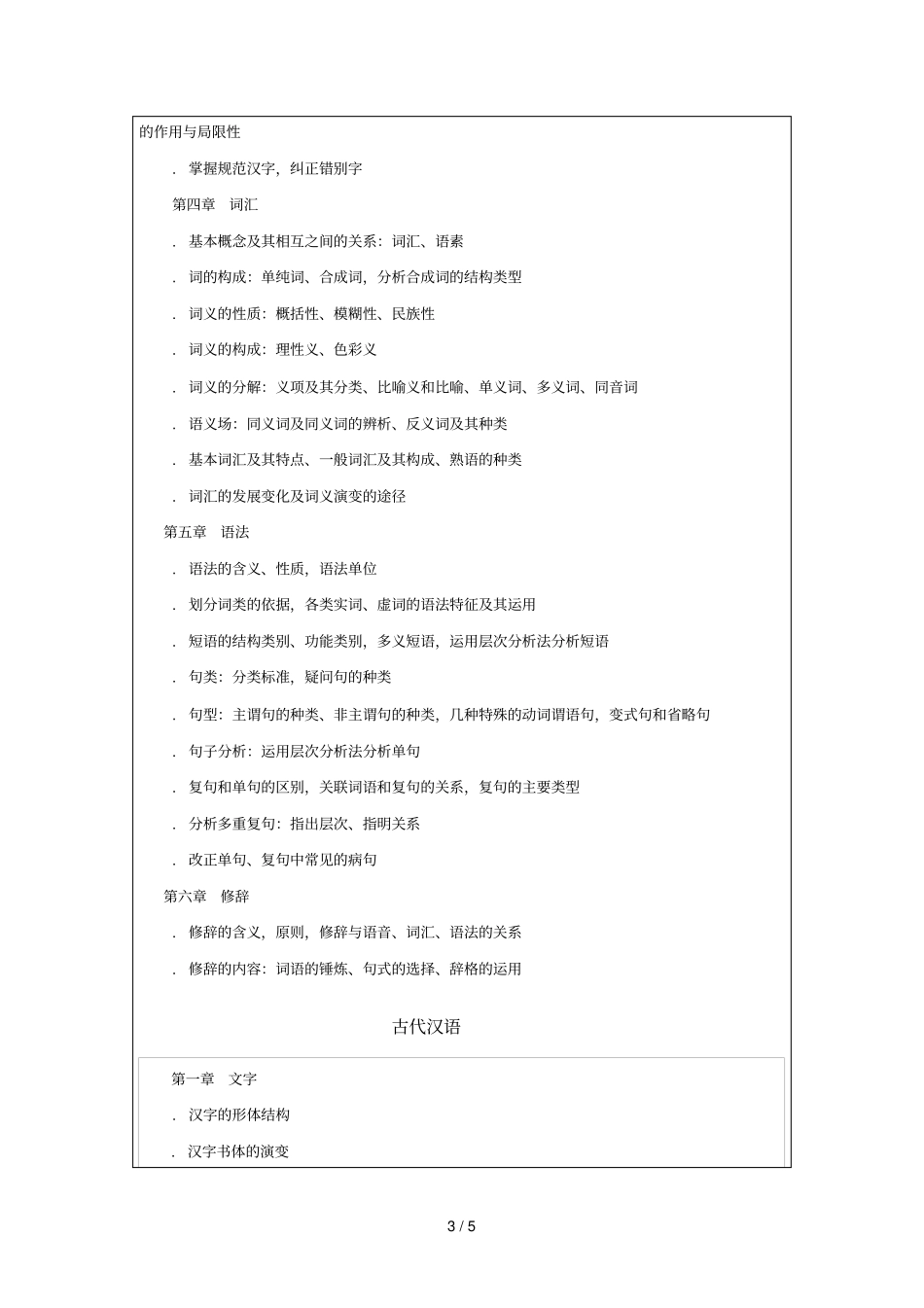 湖北民族学院2019年硕士研究生入学考试自命题科目考试大纲_第3页
