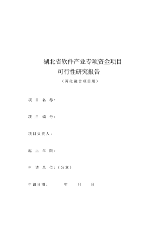 湖北软件产业专项资金项目