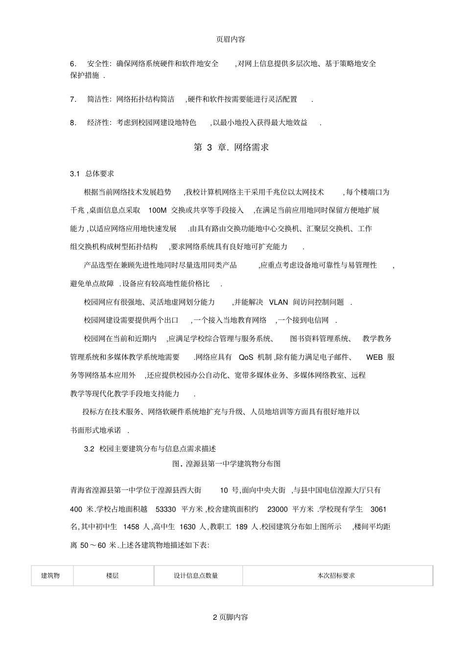 湟源一中学校园网建设一期工程招标书_第2页