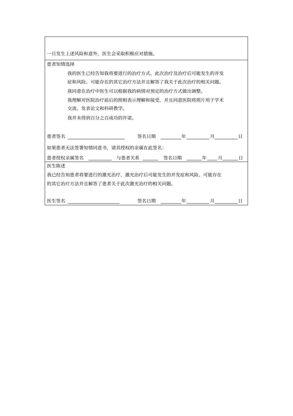 激光美容治疗知情同意书讲解_第2页