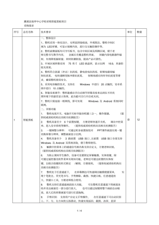 濉溪南坪中心学校采购智能黑板项目