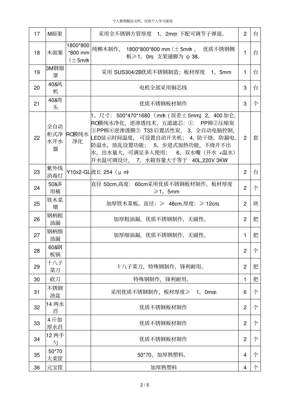 濉溪第一幼儿园采购食堂设备采购需求_第3页