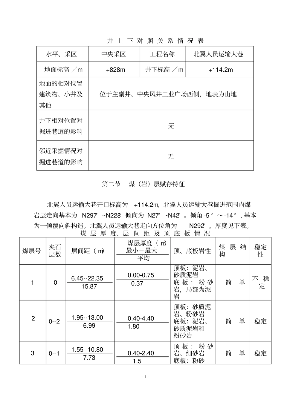 炮掘北翼人员运输大巷掘进作业规程_第2页