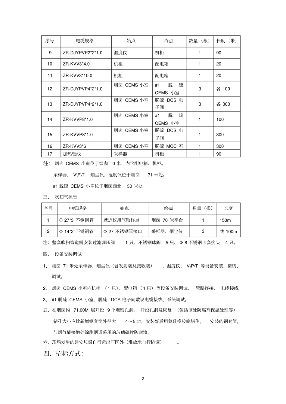 烟囱CEMS工程招标文件_第2页