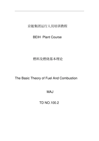 燃料及燃烧基本理论资料
