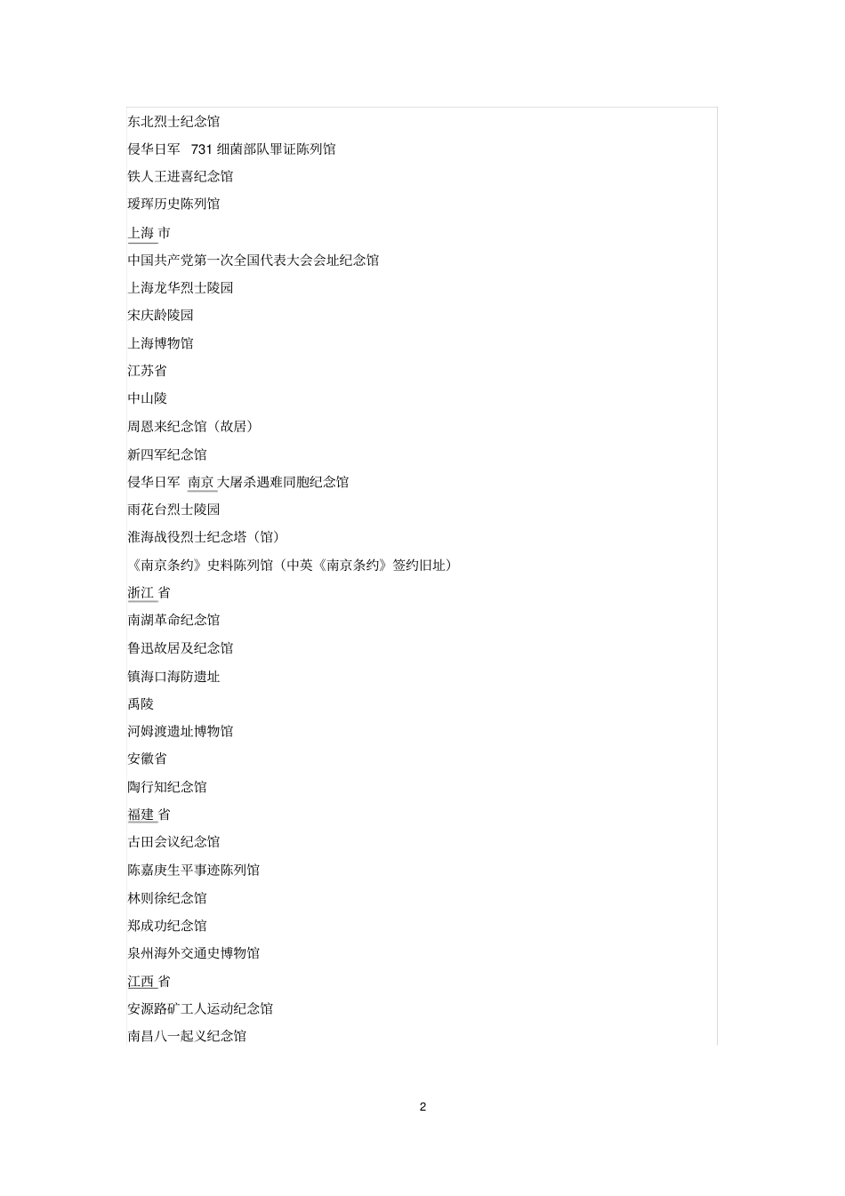 爱国主义教育基地资料_第2页