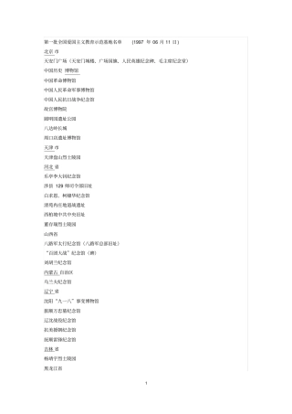 爱国主义教育基地资料