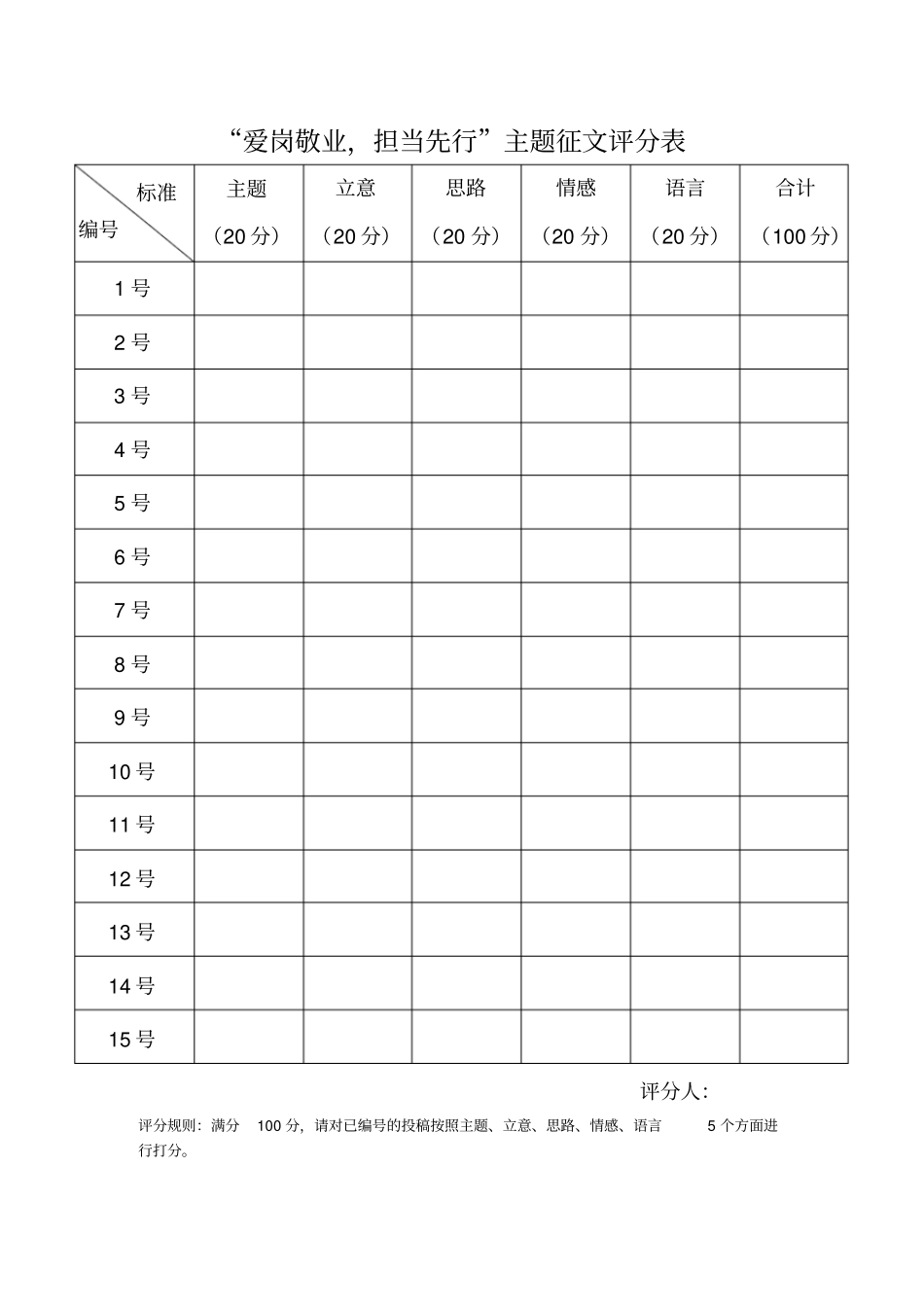 爱岗敬业征文策划方案_第3页