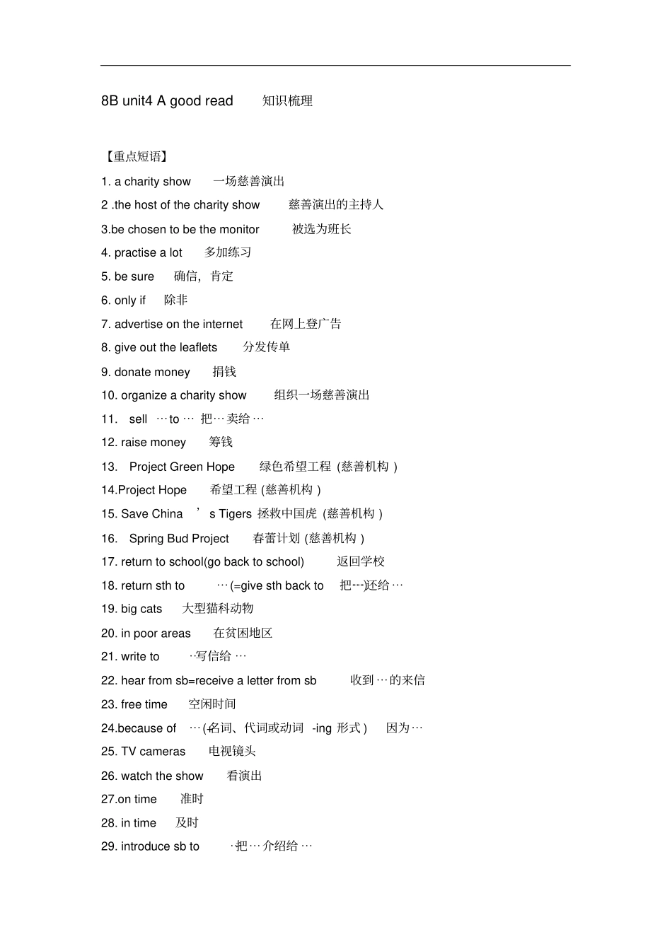 牛津译林八年级下册Unit4Agoodread重点知识梳理_第1页