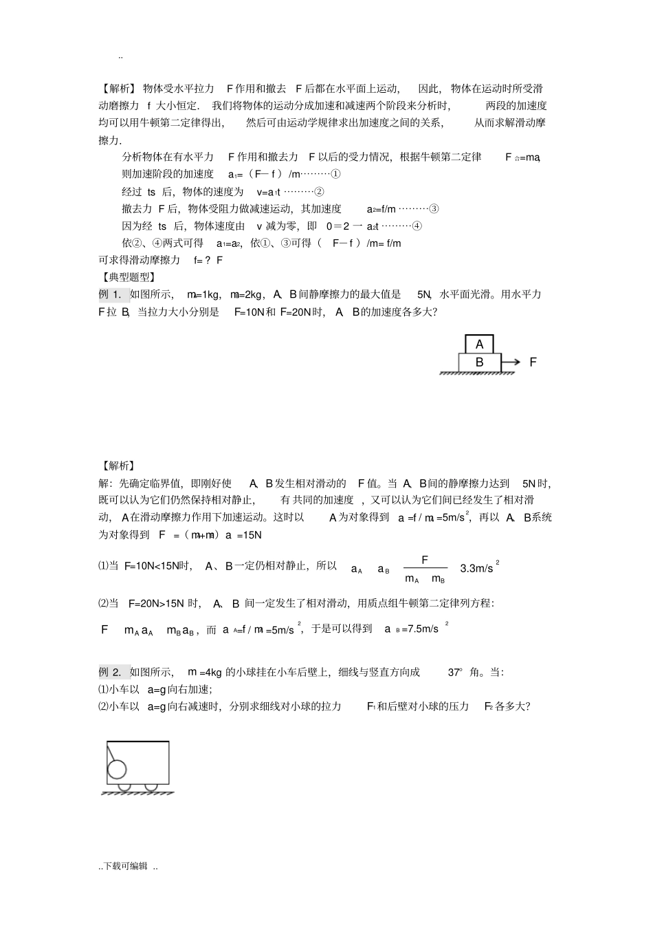 牛顿第二定律以与专题训练_第2页