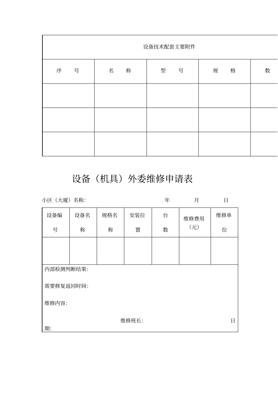 物业公司设备管理表格大全_第3页