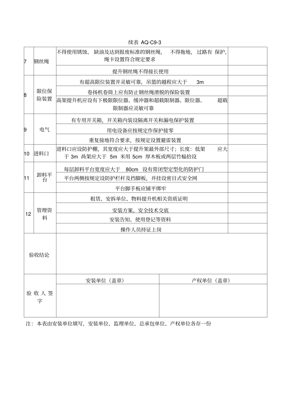 物料提升机验收表_第2页