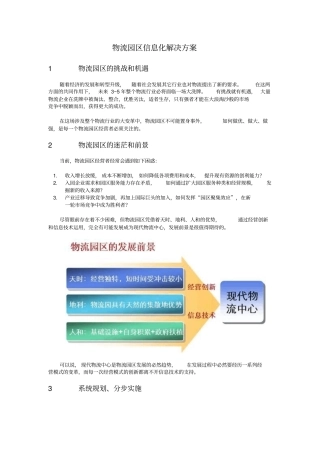 物流园区信息化解决方案资料