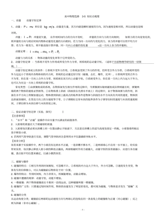 物理选修知识点总结综述