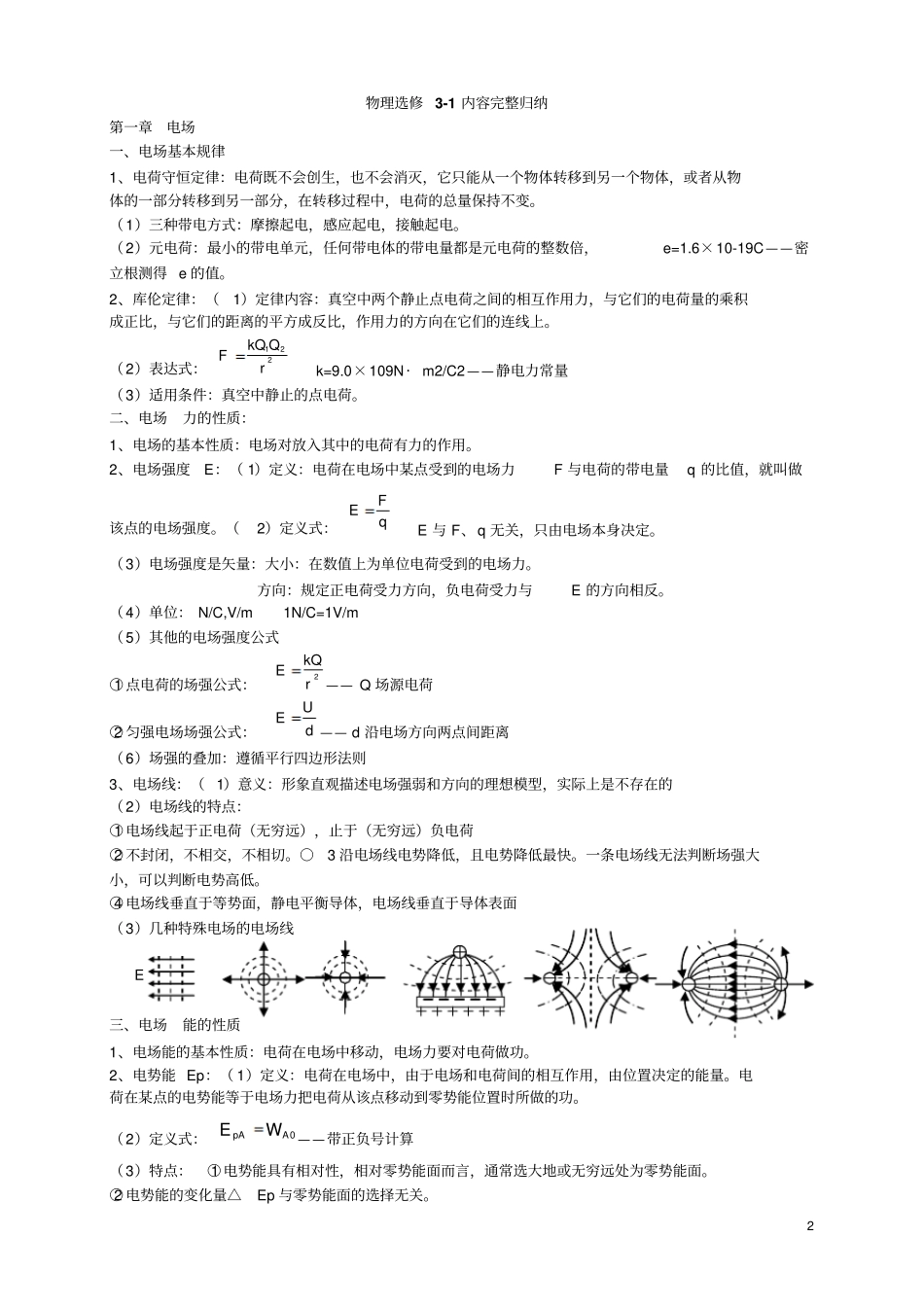 物理选修1内容完整归纳资料_第2页