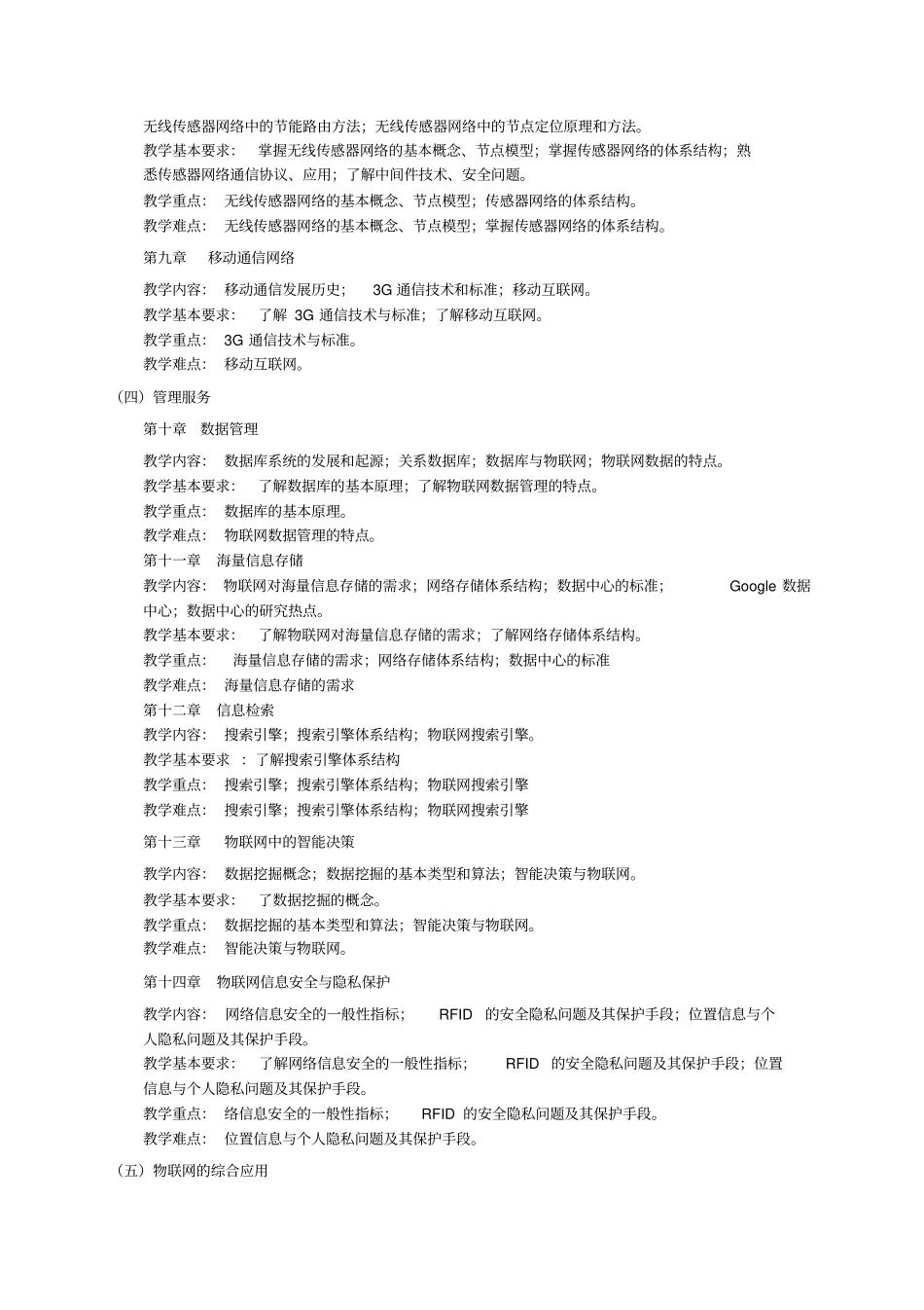 物联网技术导论教学大纲_第3页