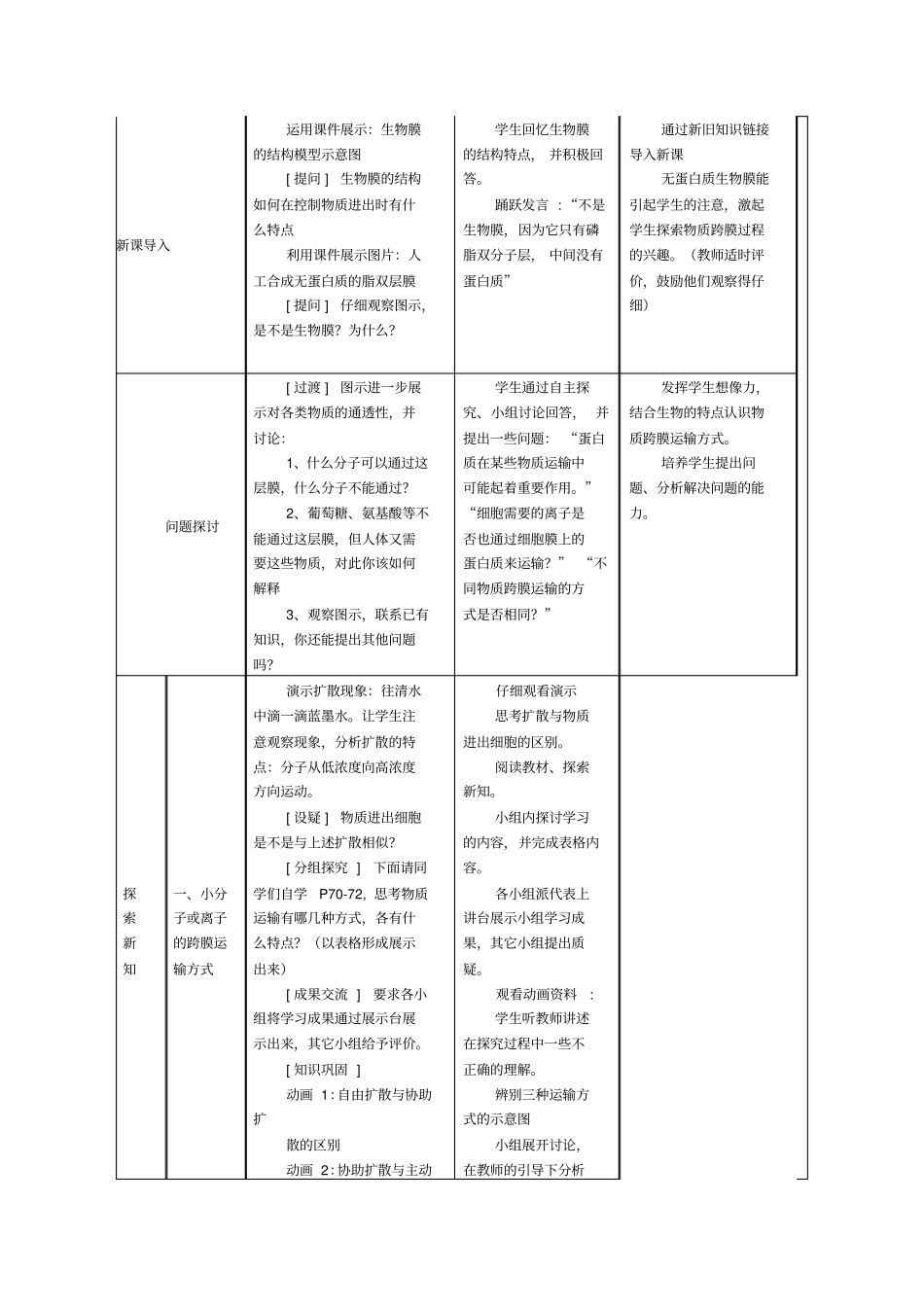 物质跨膜运输的方式教学设计_第2页