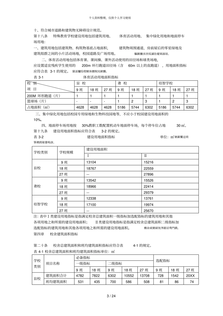 特殊教育学校建设标准001_第3页