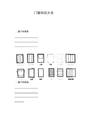 门窗知识大全(收缩各种资料整理)