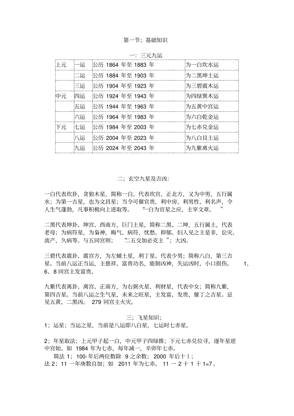 玄空飞星风水基础_第1页