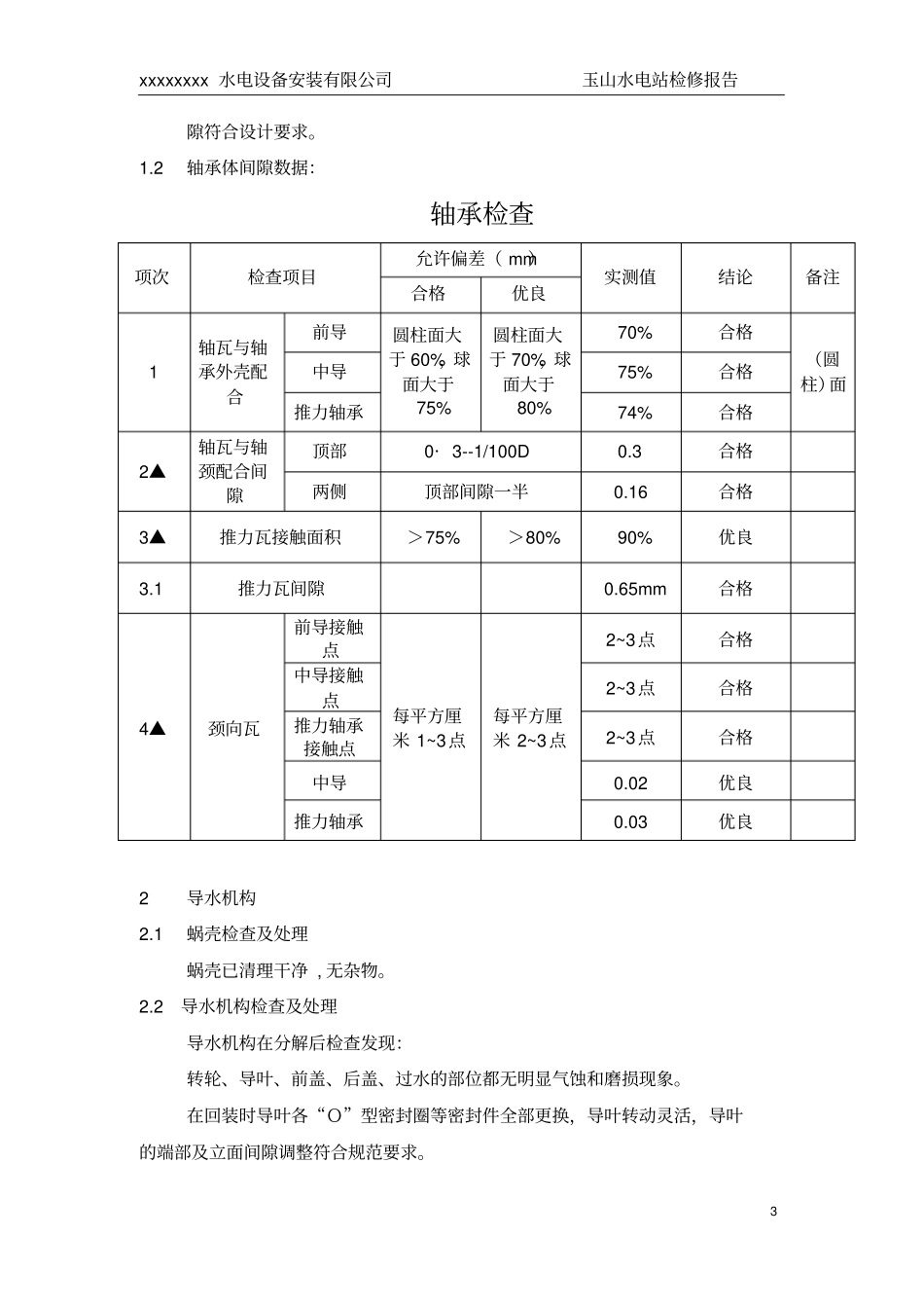 玉山水电站4#机组检修报告综述_第3页