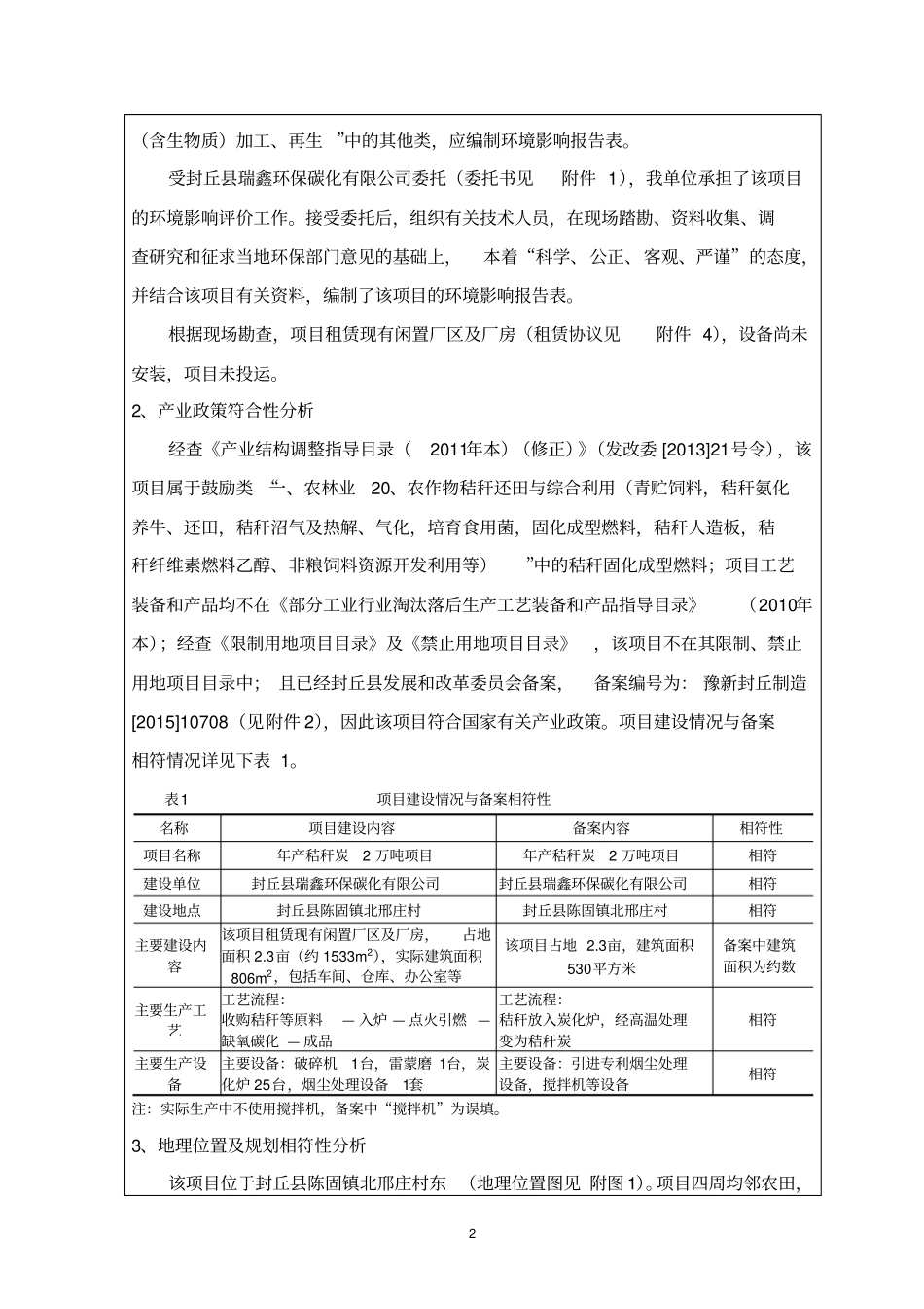 环境影响评价评价报告公示：年产秸秆炭2万吨项目环评报告_第3页