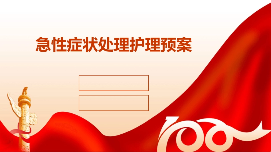 急性症状处理护理预案_第1页