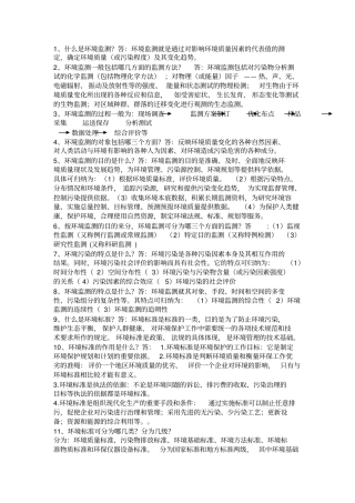 环境监测考试试题10套全解