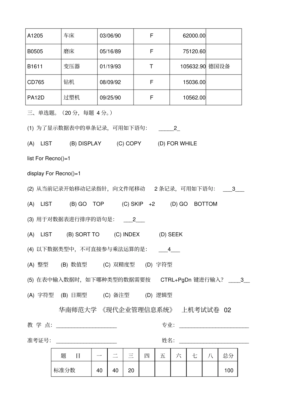 现代企业管理专业实践考核试题_第2页