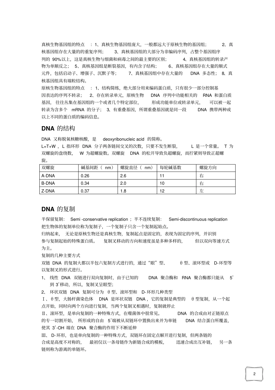 现代分子生物学总结朱玉贤、最新版讲解_第2页