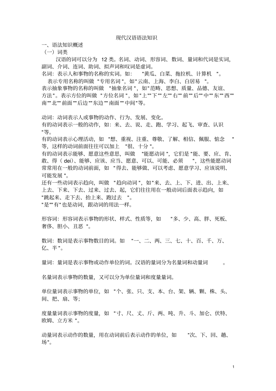 现代汉语语法知识_第1页