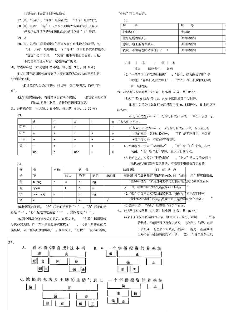 现代汉语试题1_第3页