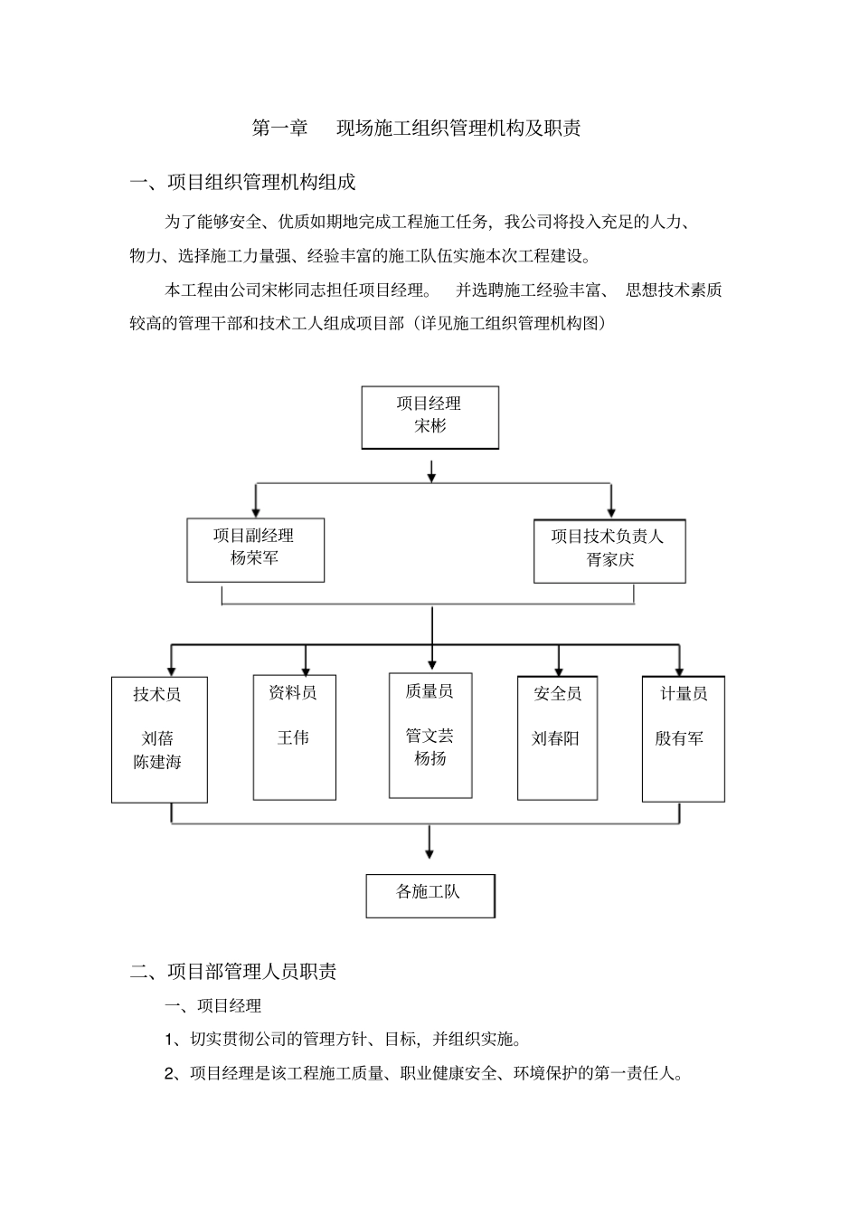 现场施工组织机构及职责同名20368_第2页