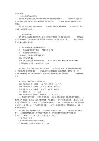 现金流量表详解及实例