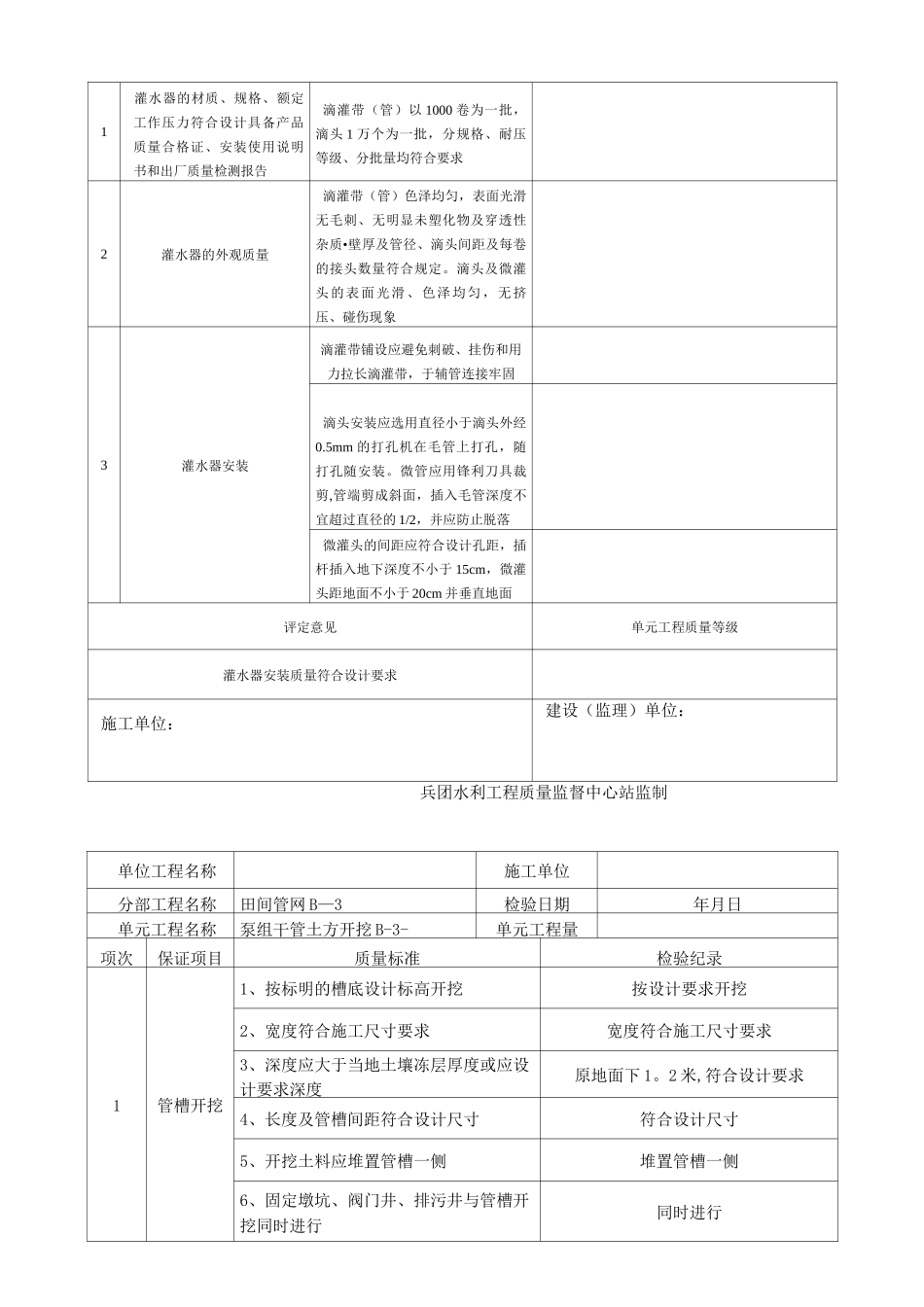 节水工程滴灌单元质量评定表_第3页