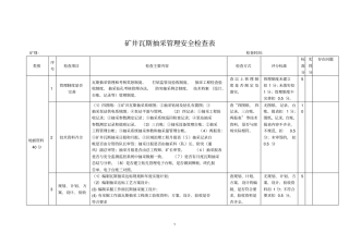 瓦斯抽采系统评价表