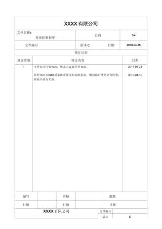变更控制程序