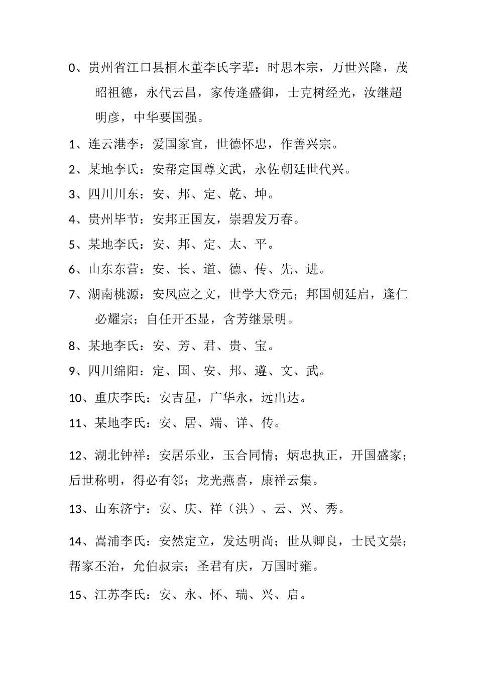 全国李氏家族字辈_第1页