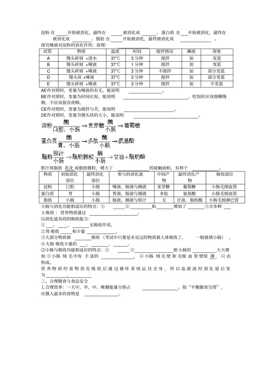 生物中考必背基础知识七年级下册不带答案的_第2页