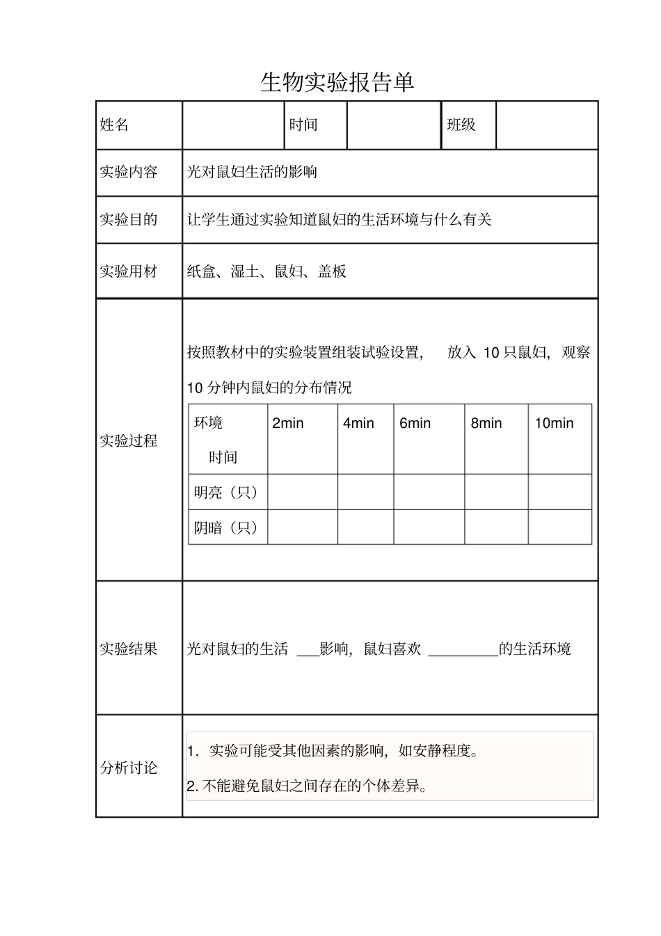 生物试验报告单1教材_第1页