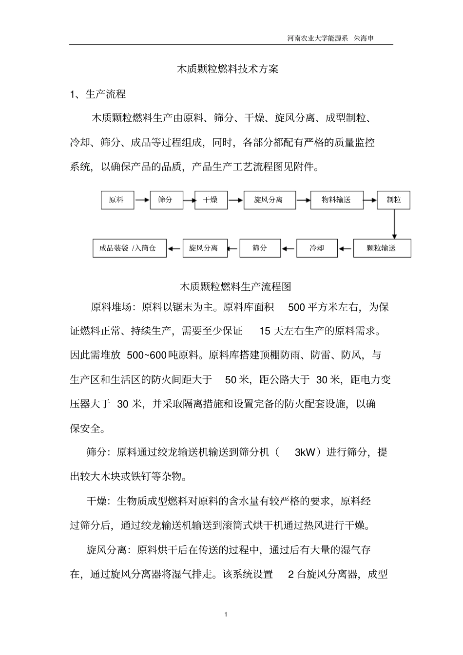 生物质颗粒燃料工艺流程及设备_第1页