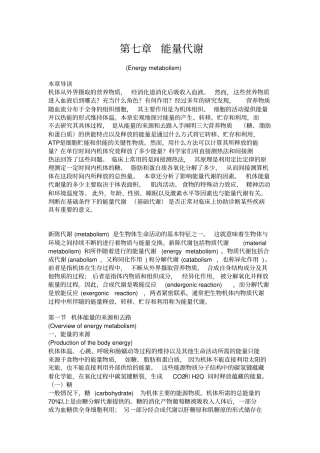 生理学教材能量代谢