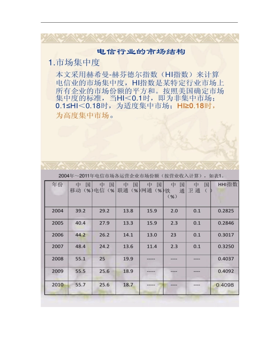 用SCP框架分析电信产业讲解_第3页