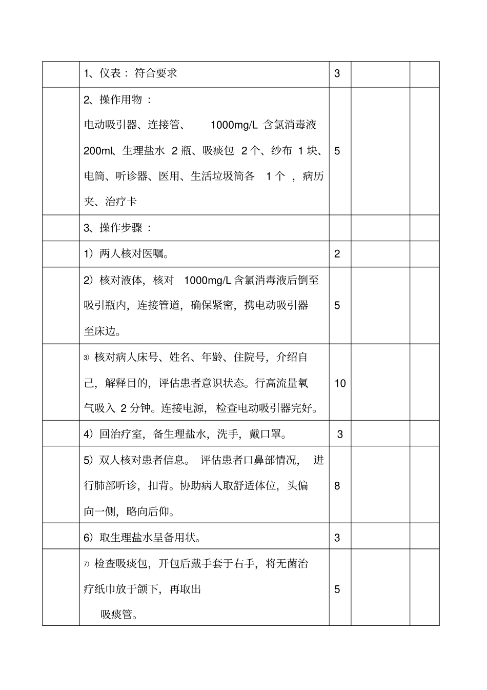 电动吸引器吸痰法考核评分标准_第2页