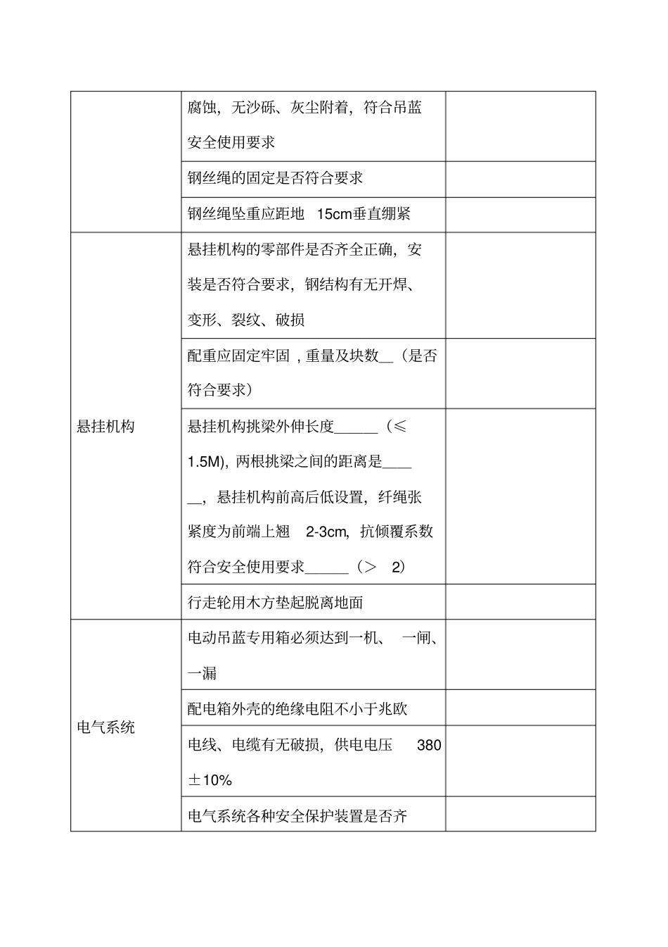 电动吊篮安装验收表_第3页