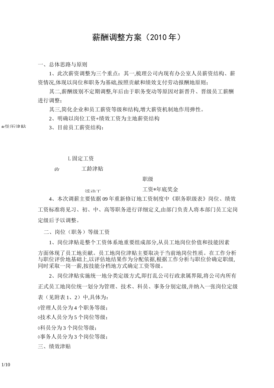 薪酬调整方案_第1页