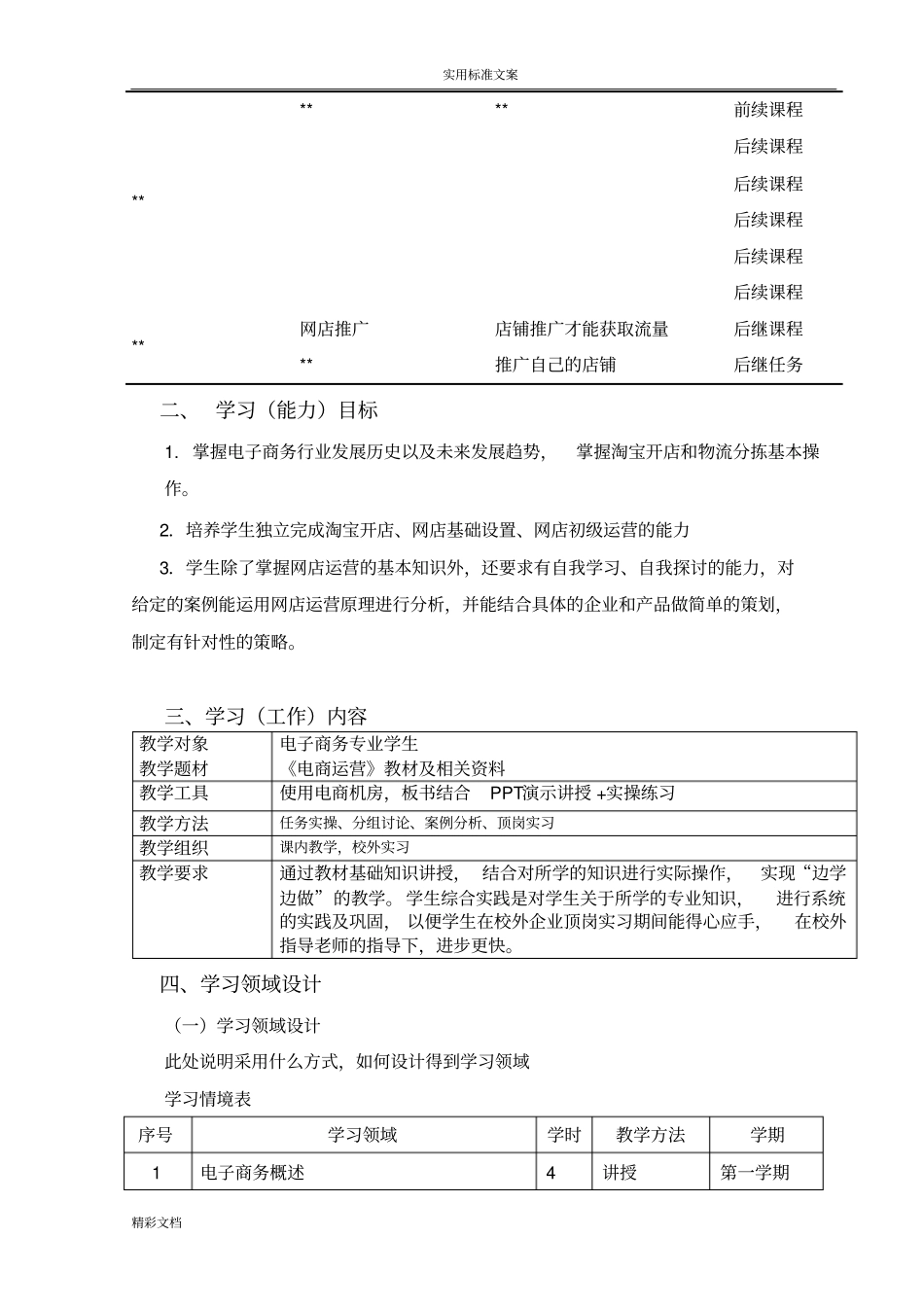 电商运营课程实用实用标准电商专业_第2页